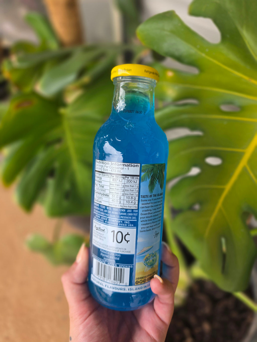 Calypso Ocean Blue Lemonade 473ml