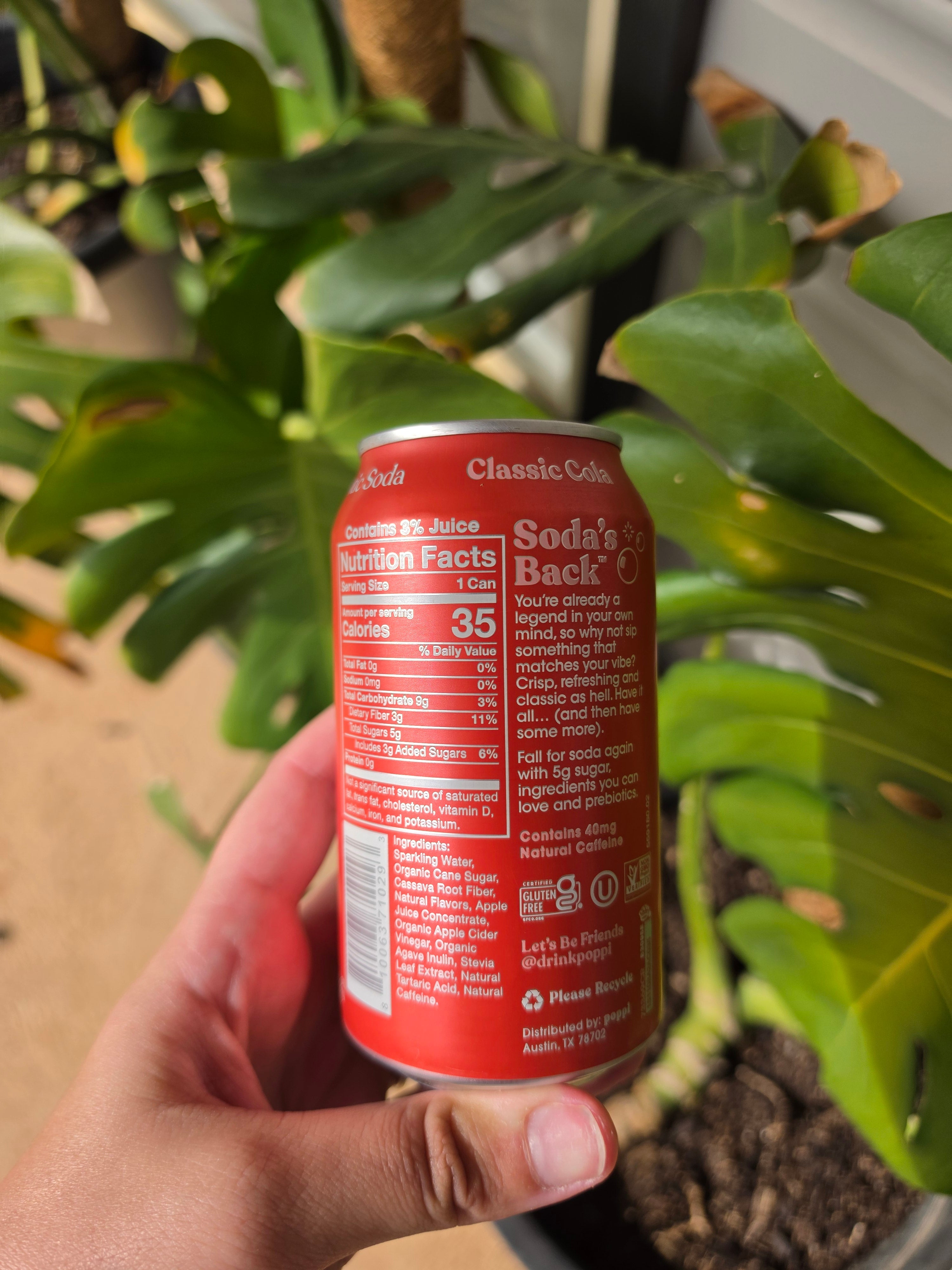 Poppi Classic Cola Soda 355ml