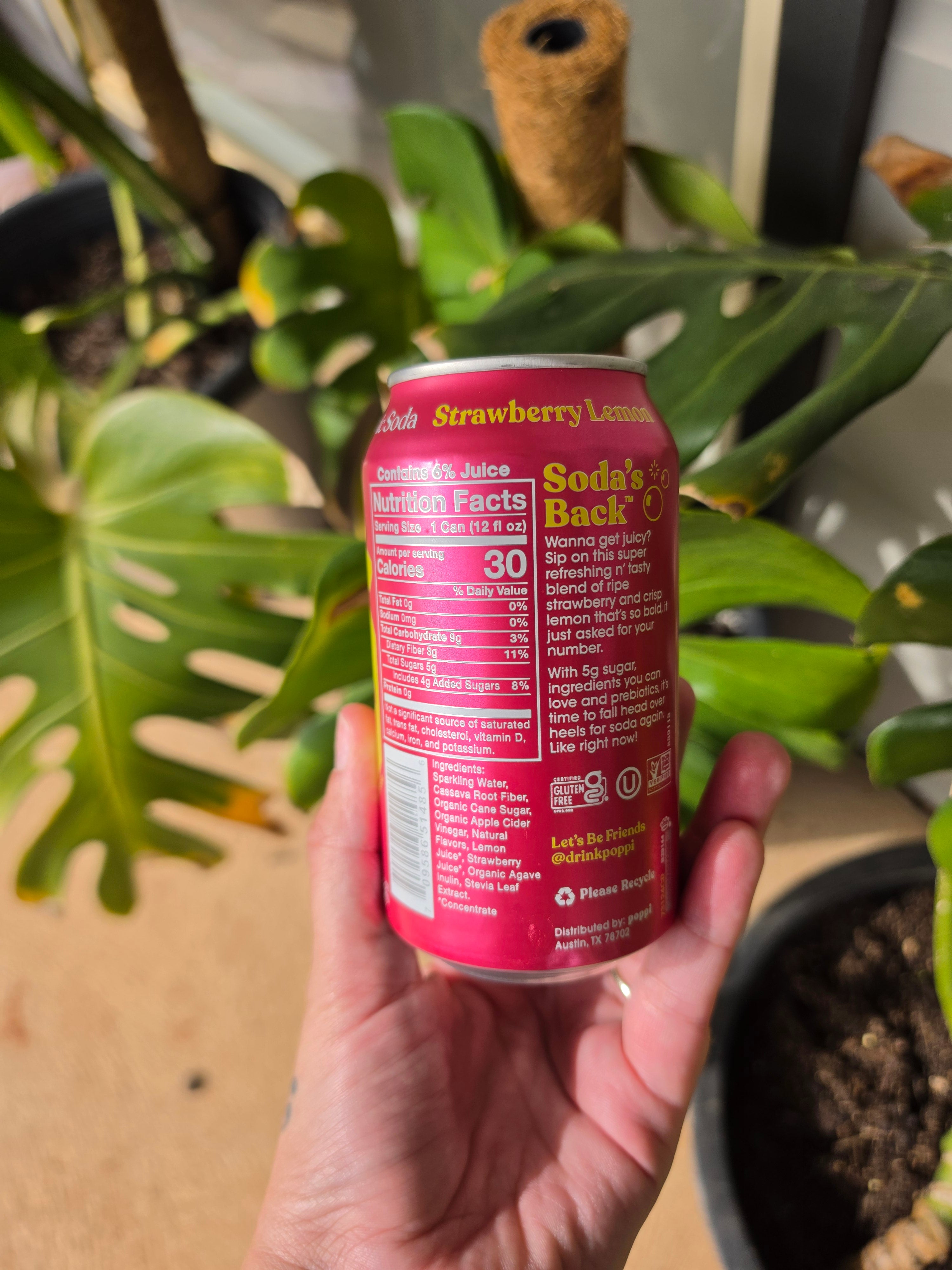 Poppi Strawberry Lemon Soda 355ml