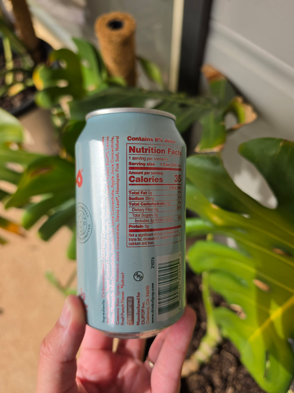 Olipop Tropical Punch Soda 355ml
