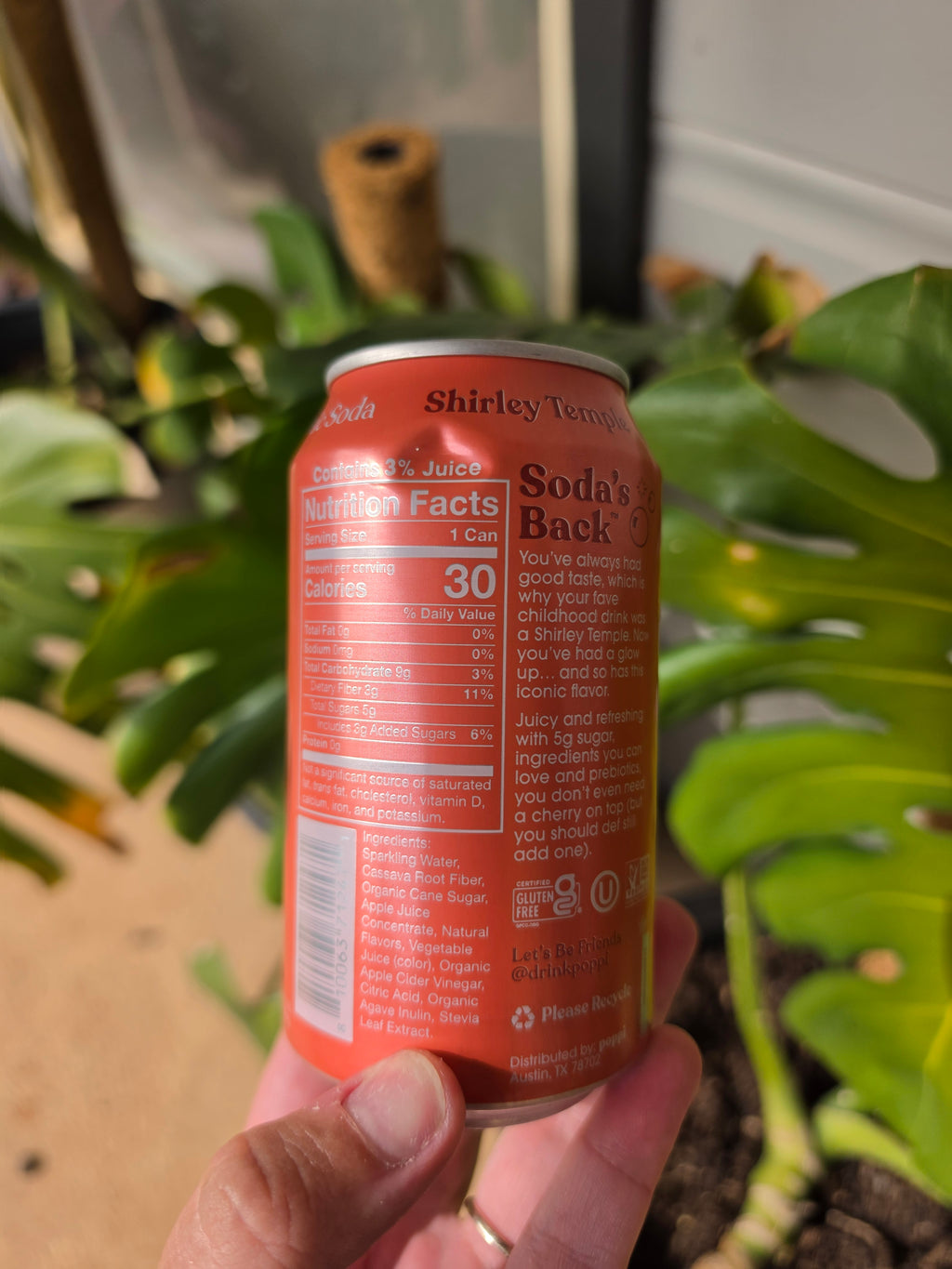 Poppi Shirley Temple Soda 355ml